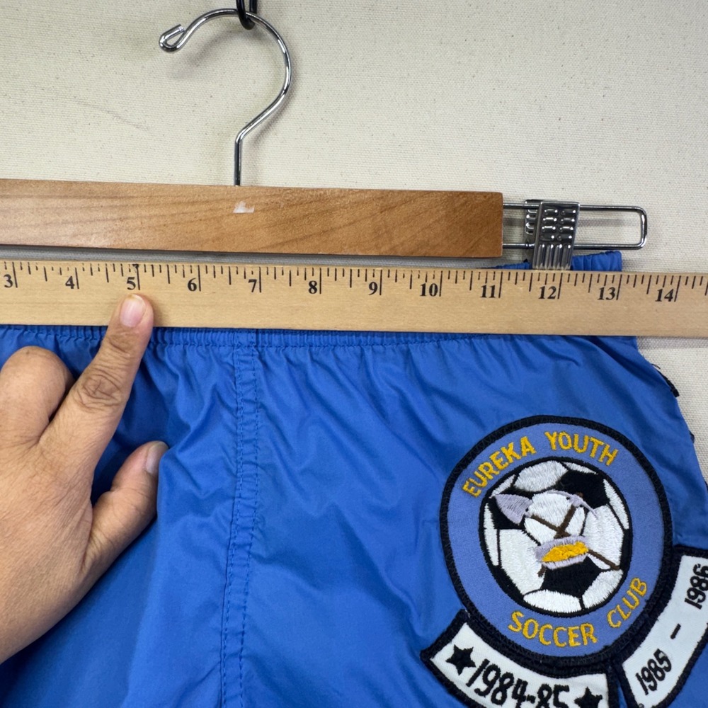 Soffe Vintage Soccer Shorts Womens XS Blue Eureka Soccer Club 1980s Retro Sporty - Picture 6 of 8